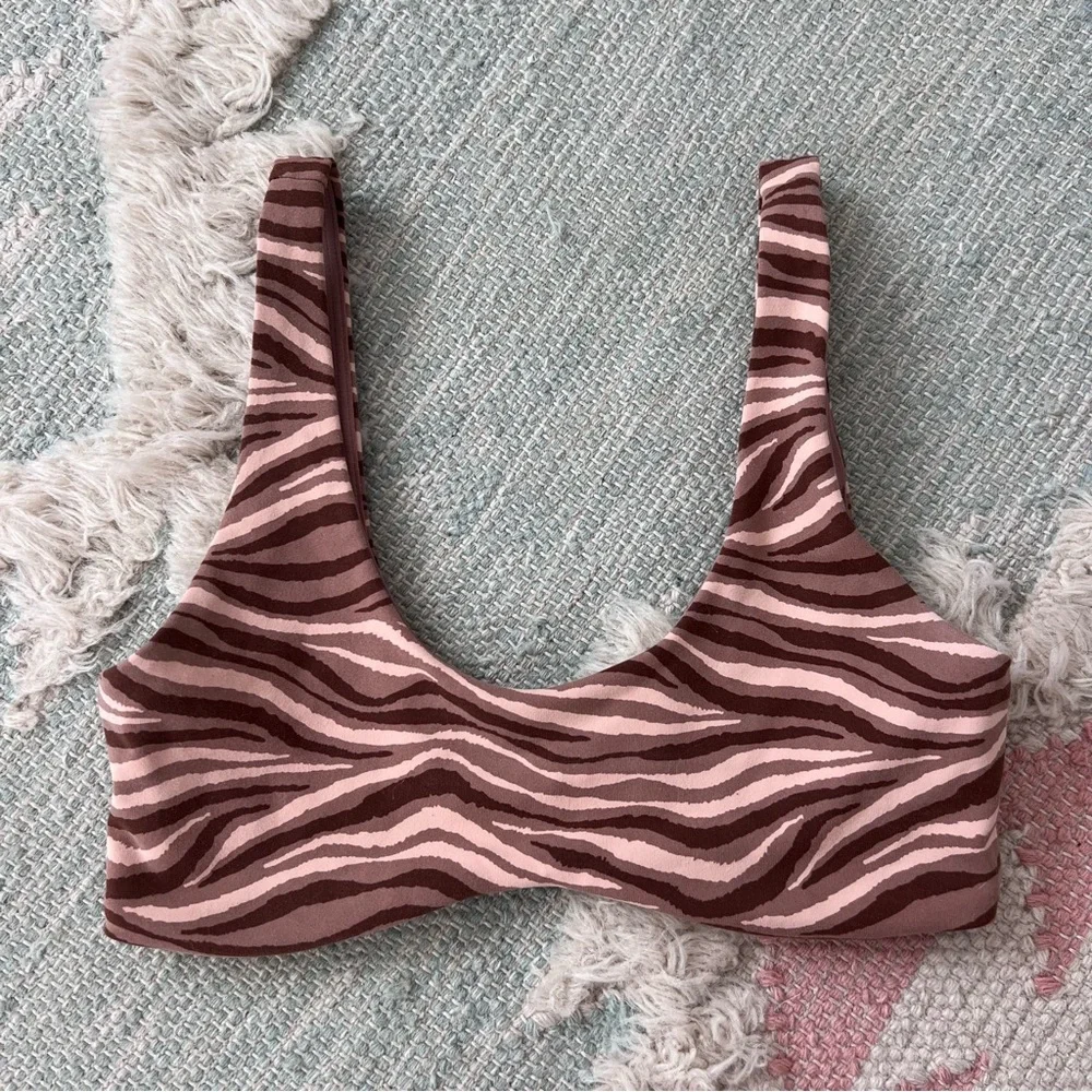 Ryderwear Mocha Zebra Unstoppable Lounge Bra - Picture 2 of 5